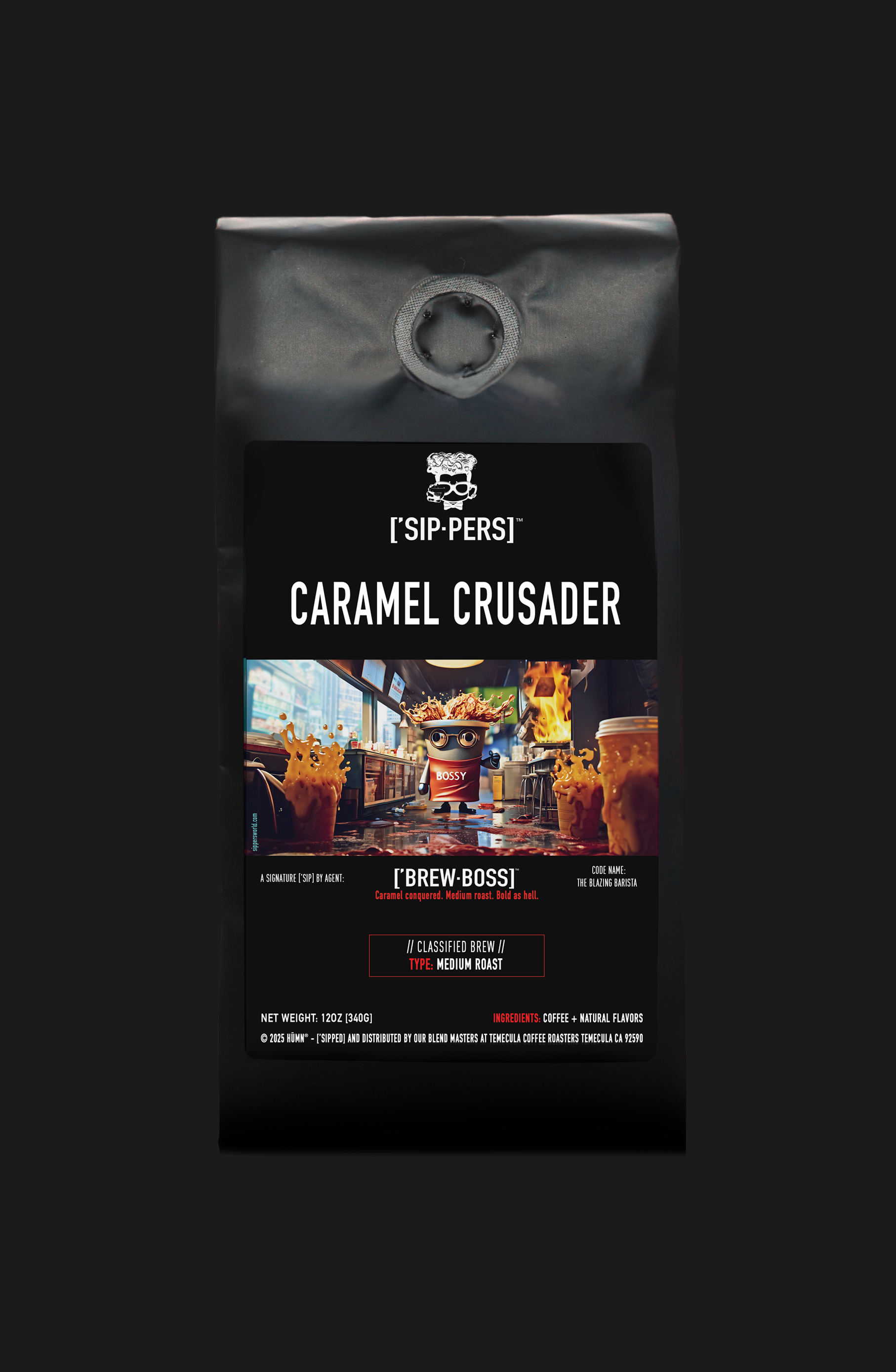 ['BREW-BOSS]'s Caramel Crusader ['SIP·PERS]™