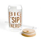BIG ASS ['SIP] ENERGY Bamboo Lid Glass Can - ['SIP·PERS]™