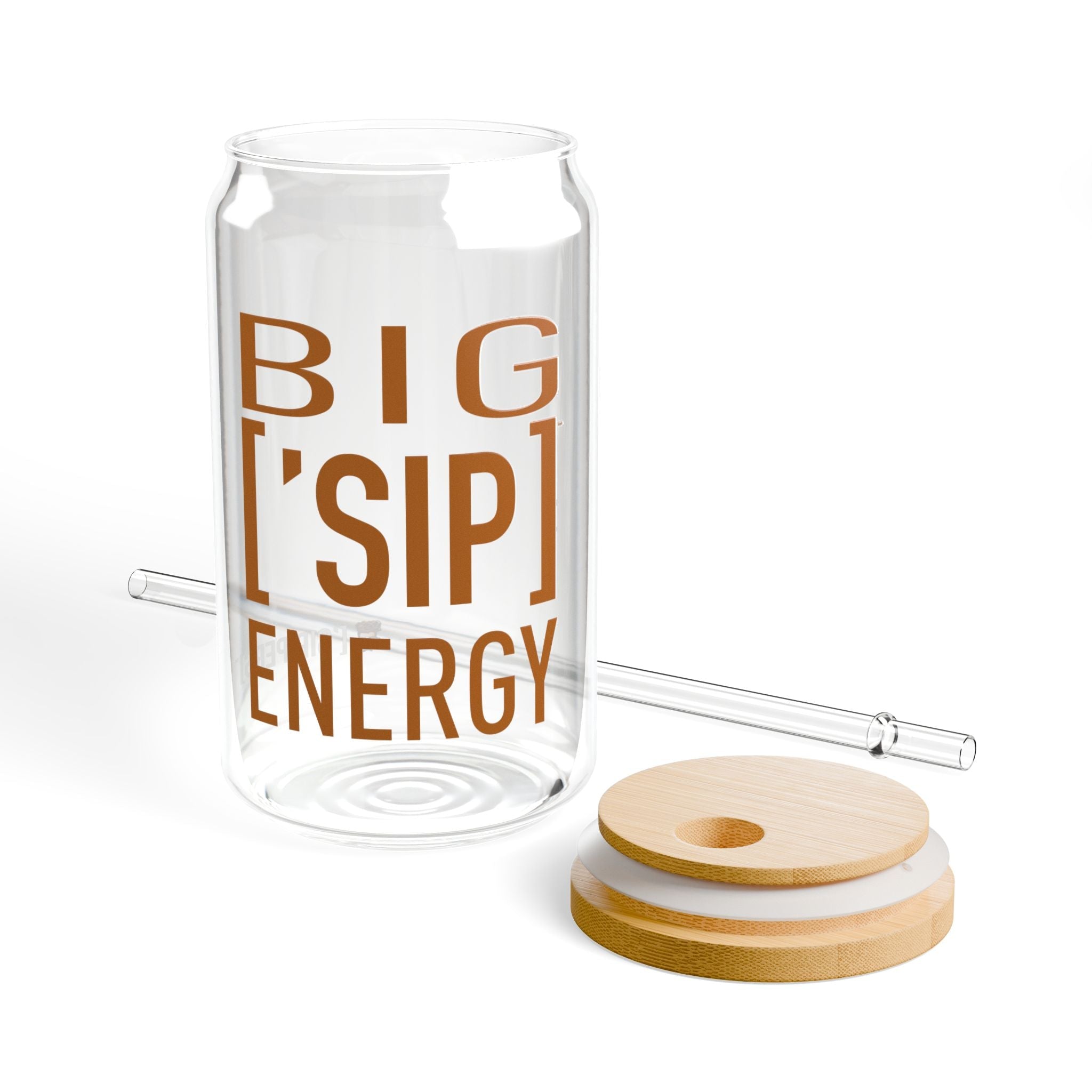 BIG ASS ['SIP] ENERGY Bamboo Lid Glass Can - ['SIP·PERS]™