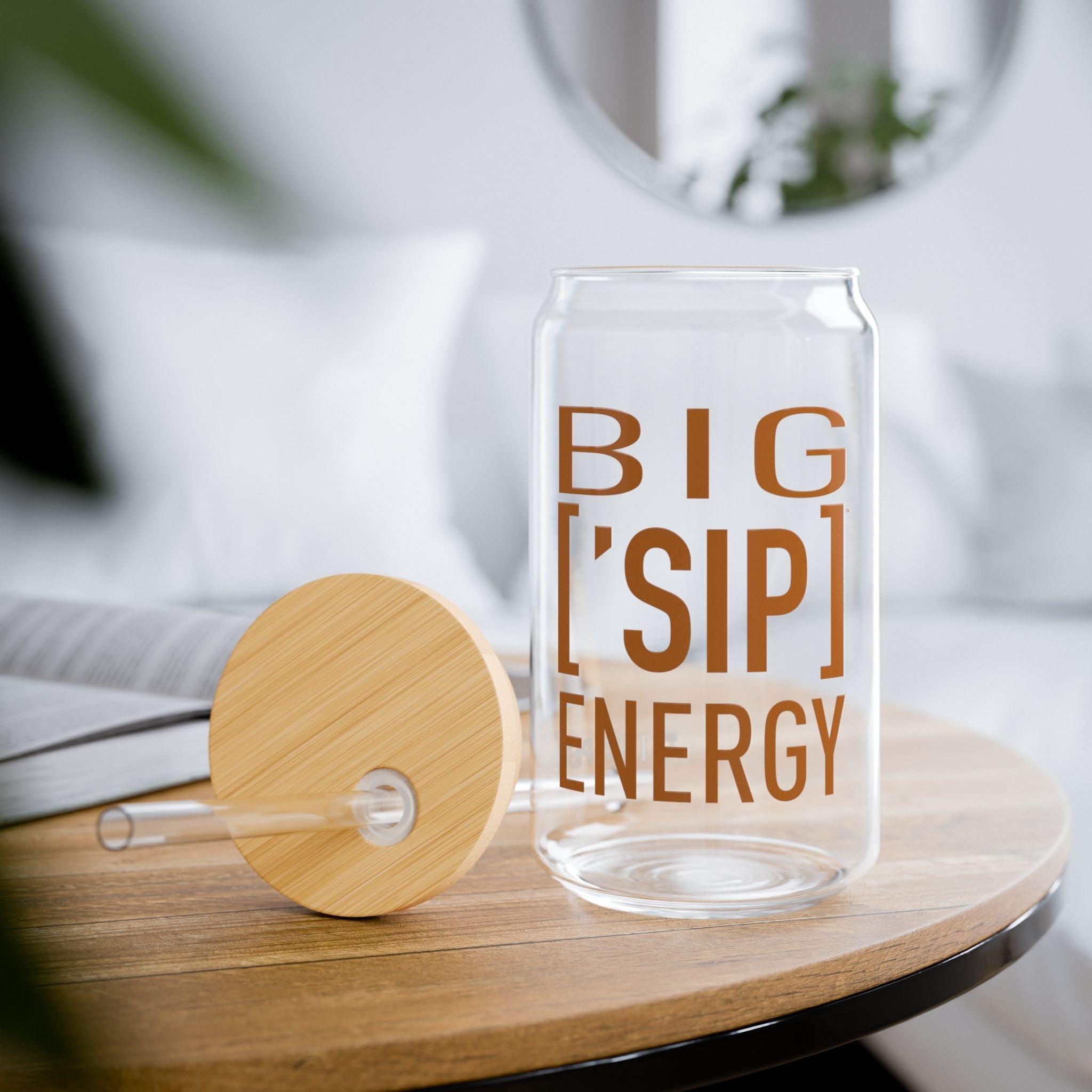 BIG ASS ['SIP] ENERGY Bamboo Lid Glass Can - ['SIP·PERS]™