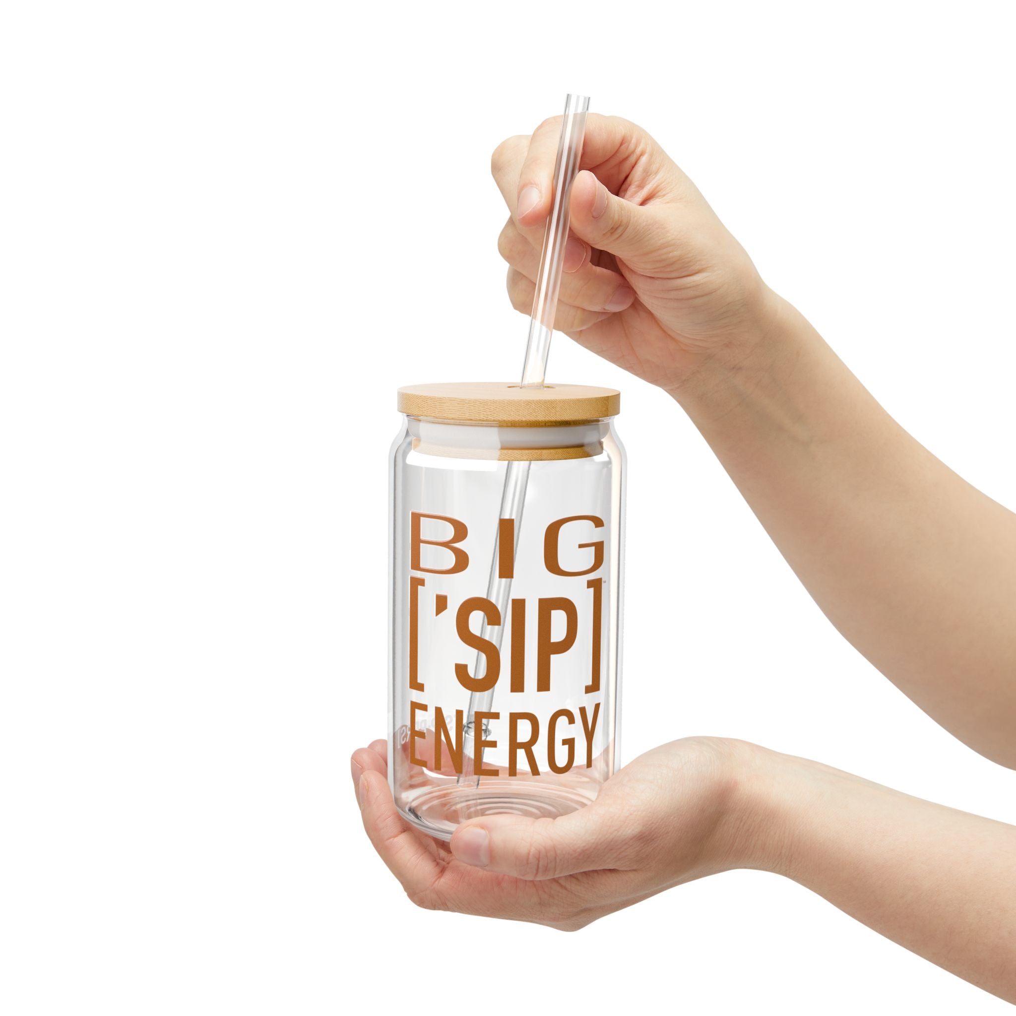 BIG ASS ['SIP] ENERGY Bamboo Lid Glass Can - ['SIP·PERS]™