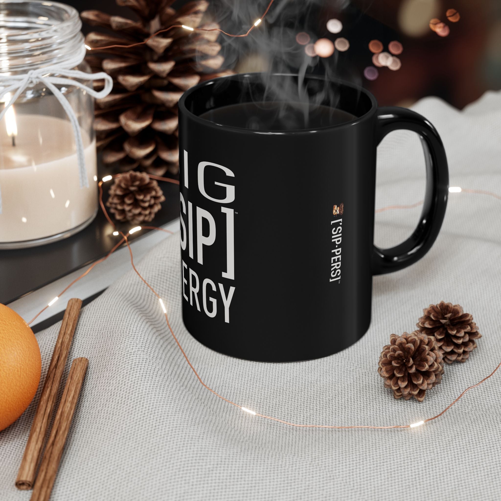 BIG ASS ['SIP] ENERGY™ Glossy Black Mug - ['SIP·PERS]™