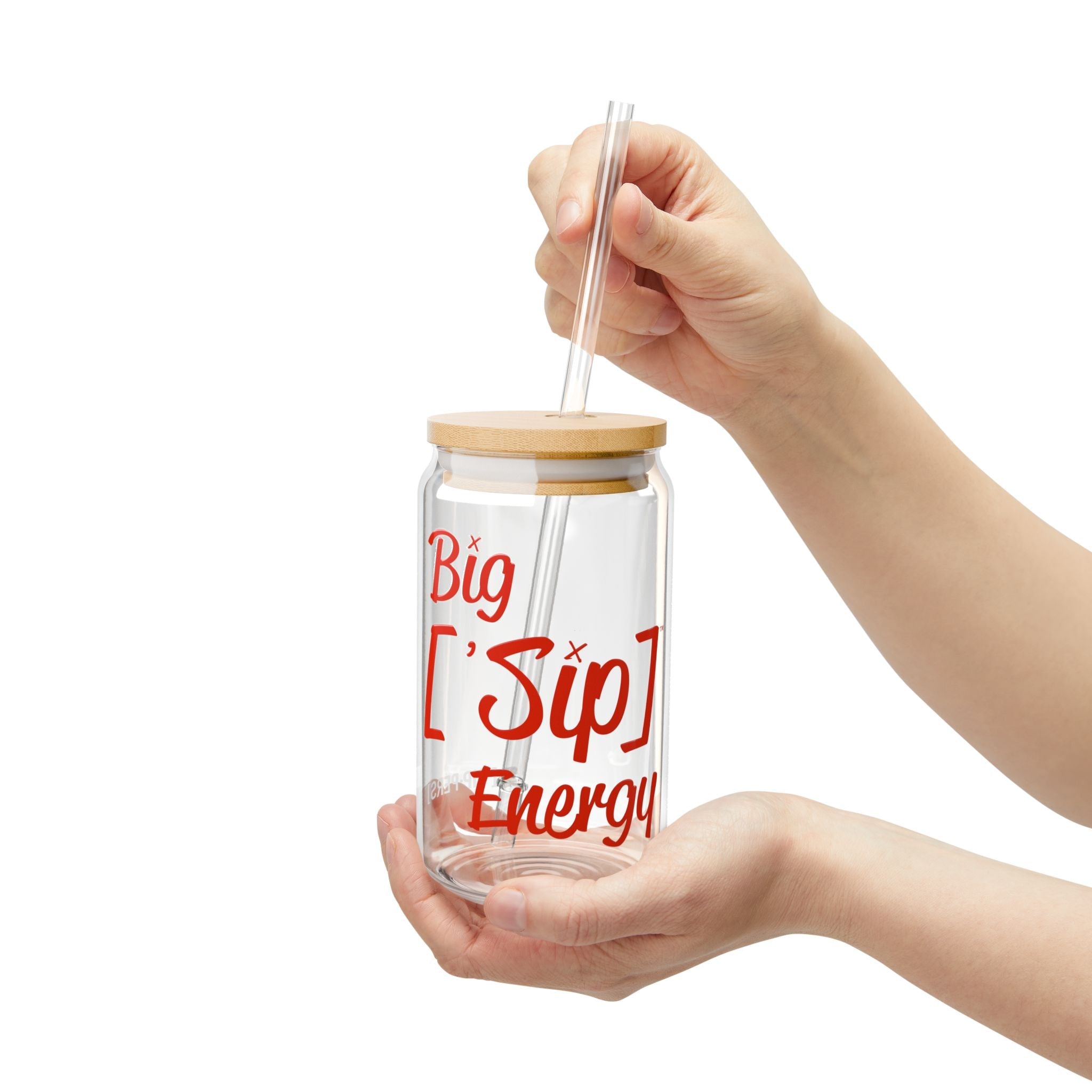 BIG FANCY ['SIP] ENERGY Bamboo Lid Glass Can - ['SIP·PERS]™