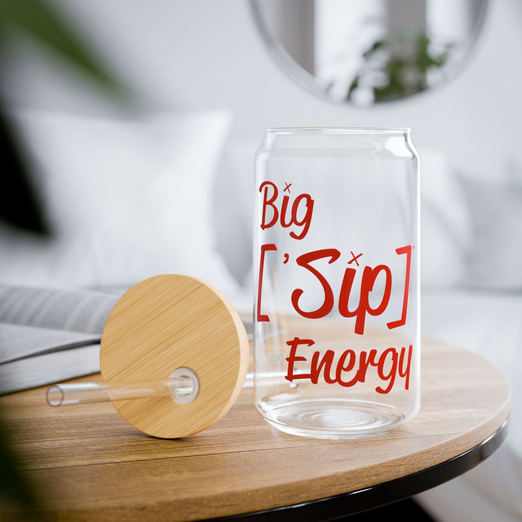 BIG FANCY ['SIP] ENERGY Bamboo Lid Glass Can - ['SIP·PERS]™