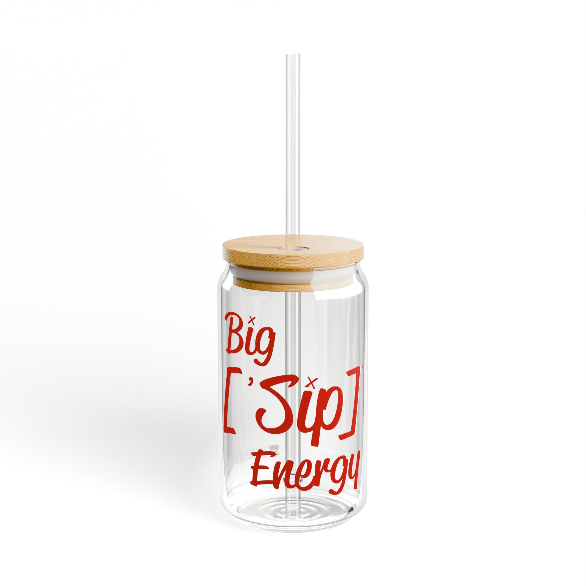 BIG FANCY ['SIP] ENERGY Bamboo Lid Glass Can - ['SIP·PERS]™