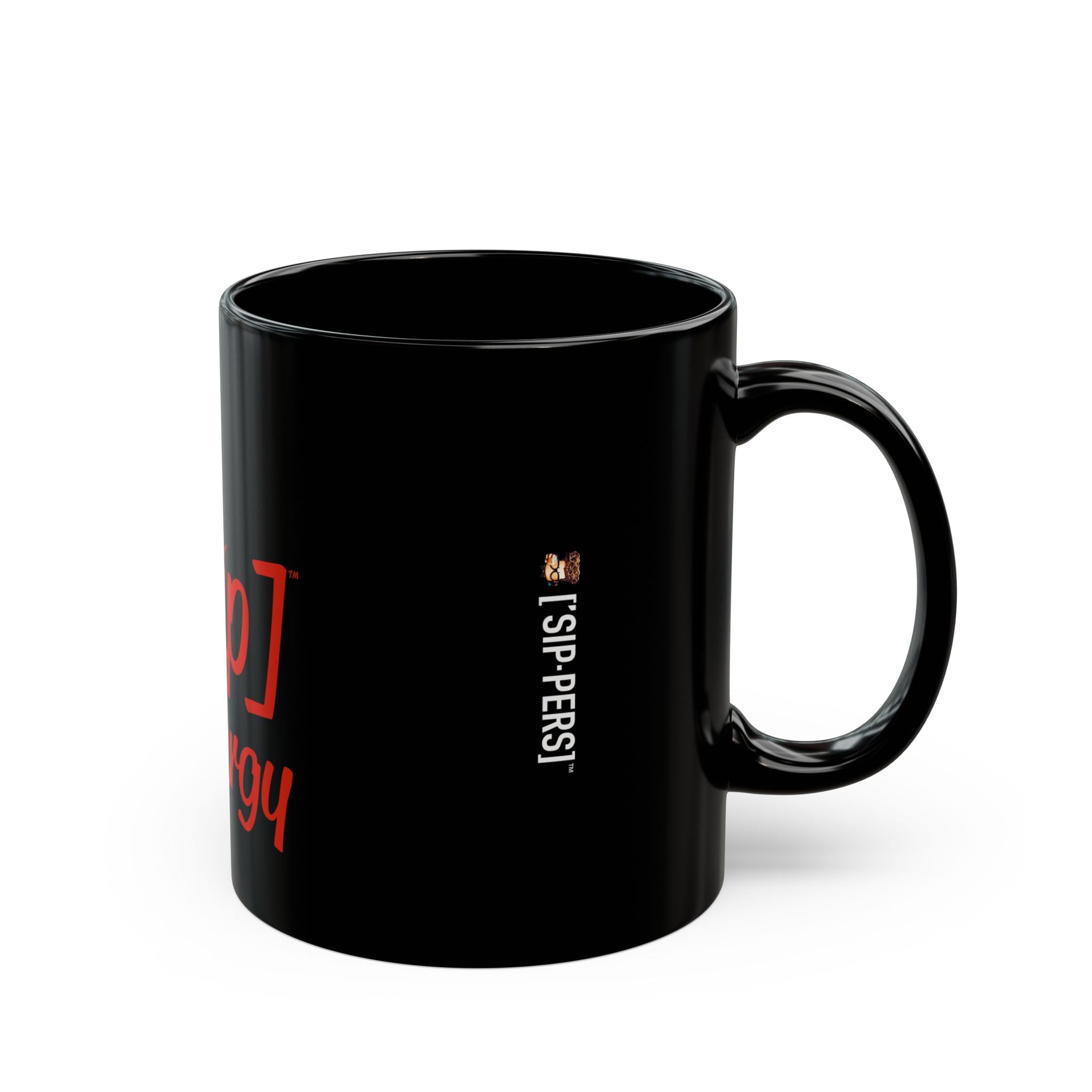 BIG FANCY ['SIP] ENERGY™ Glossy Black Mug - ['SIP·PERS]™