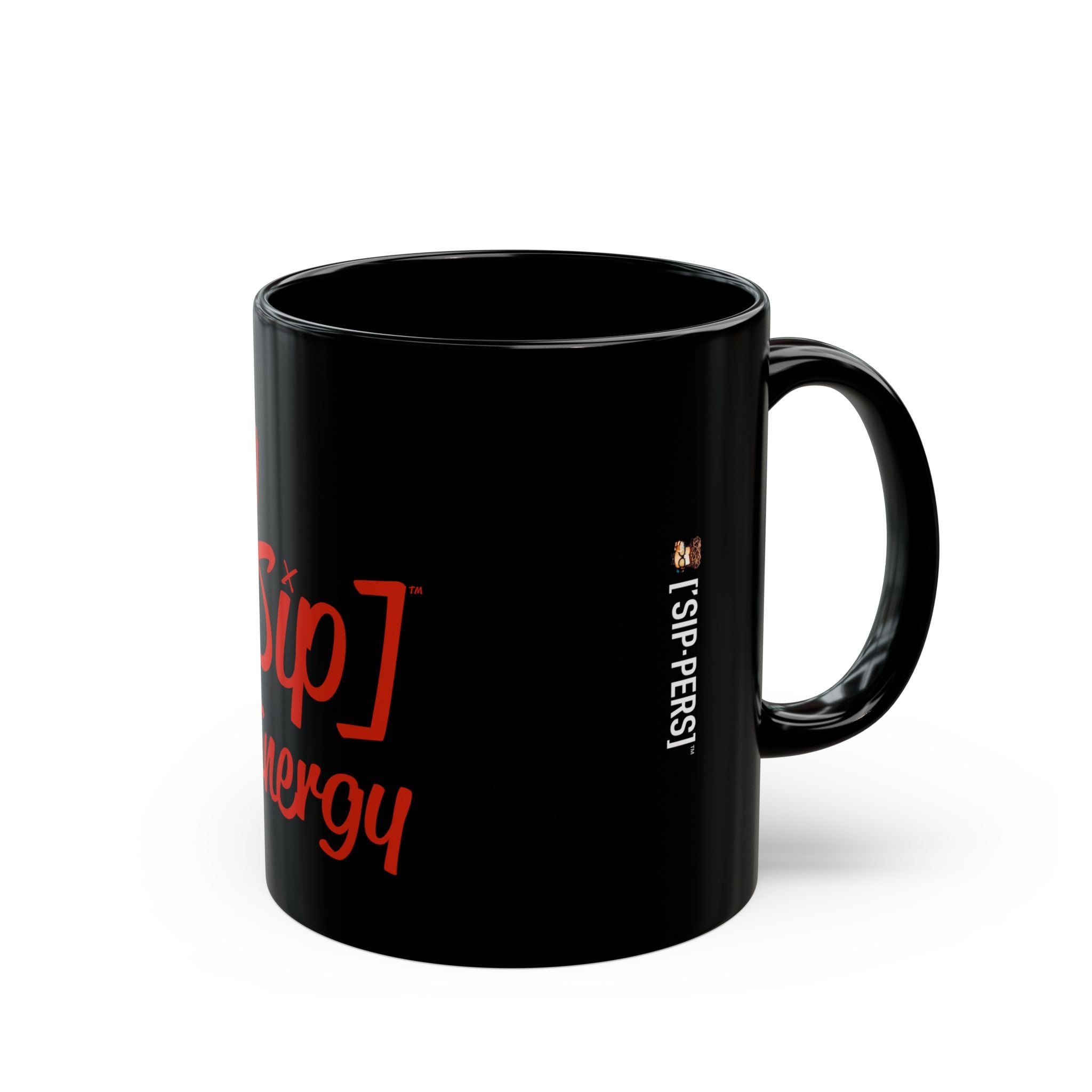 BIG FANCY ['SIP] ENERGY™ Glossy Black Mug - ['SIP·PERS]™
