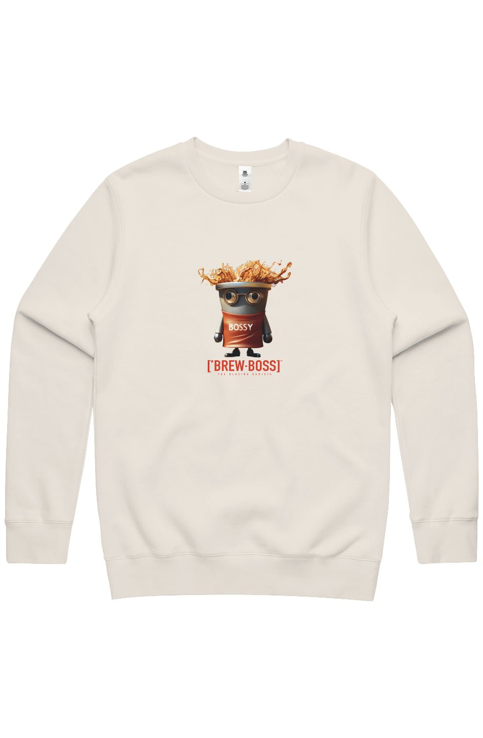 ['BREW·BOSS] OPS SWEATSHIRT – BOSS.01 ECRU // LIMITED DROP - ['SIP·PERS]™