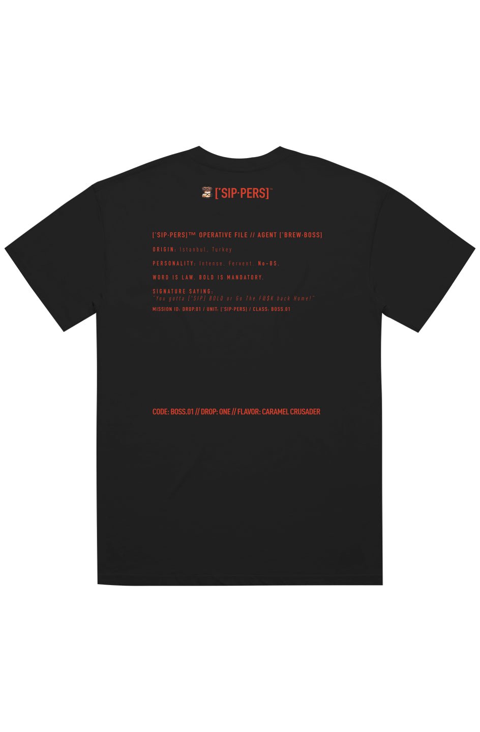 ['BREW·BOSS] OPS TEE – BLACKOUT MISSION // DROP ONE - ['SIP·PERS]™