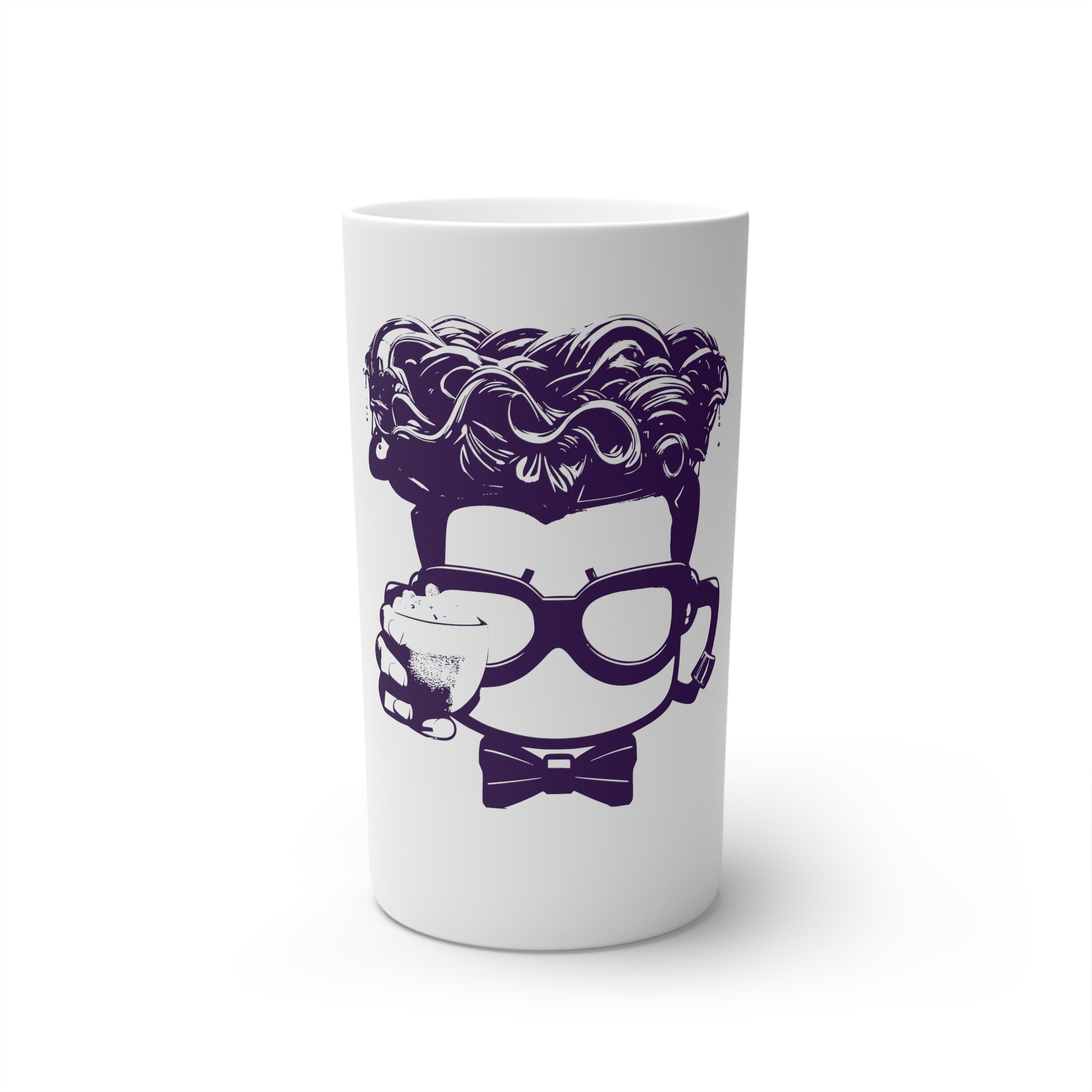 Conical Coffee Mugs (3oz, 8oz, 12oz) PURPLE FACE - ['SIP·PERS]™