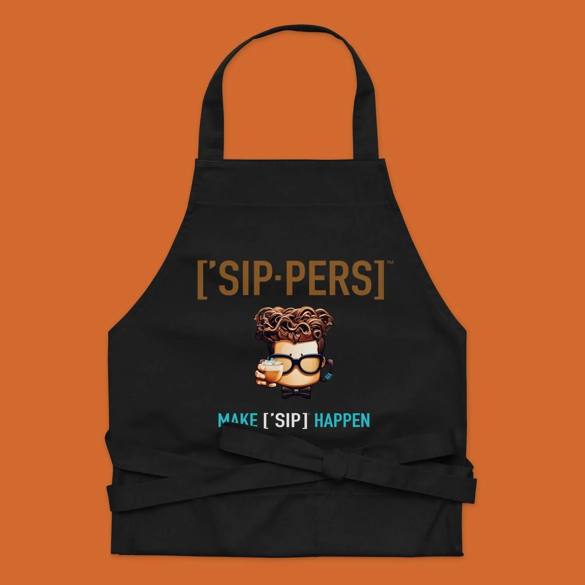 ['FĀCE] CARD™ - Make SIP Happen - Black Apron - ['SIP·PERS]™