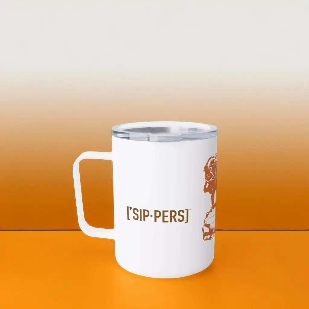 ['FĀCE] CARD™ - Orange Face Card Insulated Mug - ['SIP·PERS]™