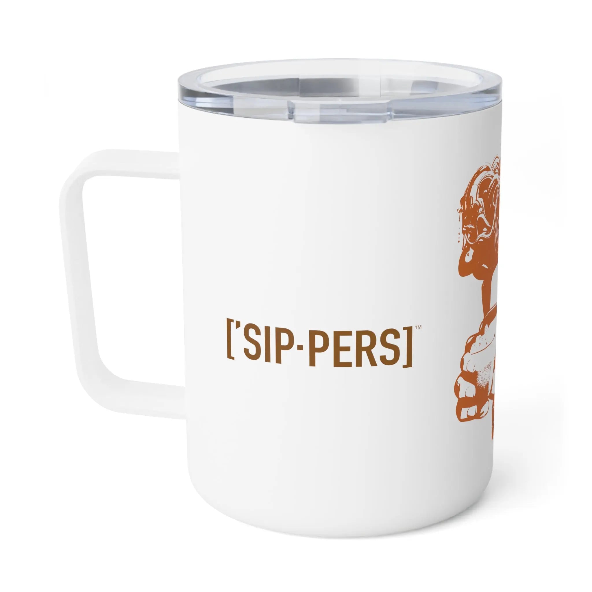 ['FĀCE] CARD™ - Orange Face Card Insulated Mug - ['SIP·PERS]™