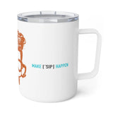 ['FĀCE] CARD™ - Orange Face Card Insulated Mug - ['SIP·PERS]™