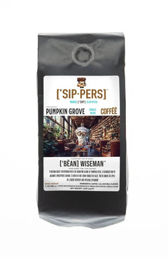 Pumpkin Spice Coffee - ['BĒAN] WISEMAN's PUMPKIN GROVE, Cozy Autumn Blend, 12oz - ['SIP·PERS]™